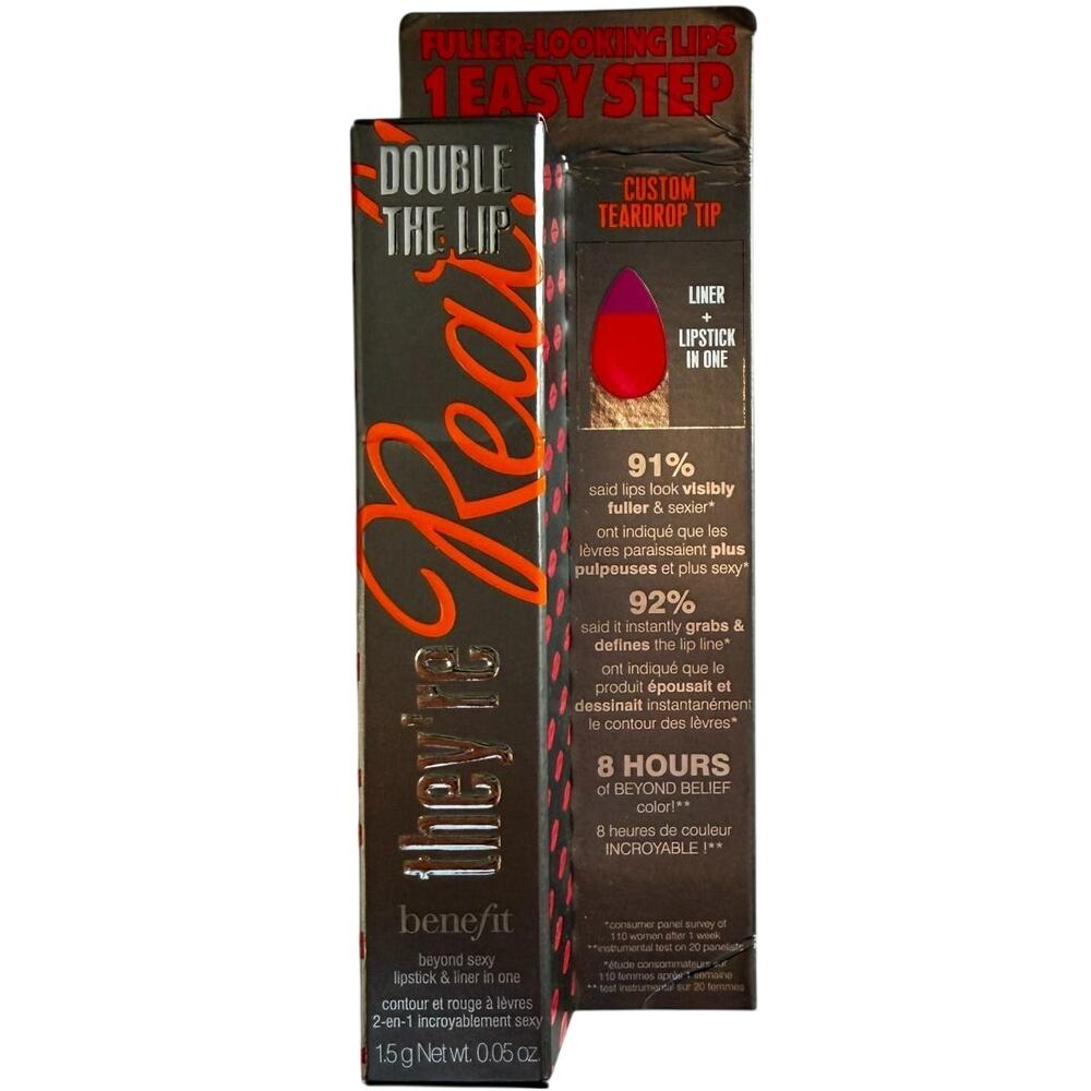 Benefit They’re Real Double The Lip Hotwired Pink NWT